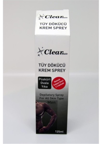 Clearmate Clear Mate Tüy Dökücü Krem Sprey 125 Ml Erkek