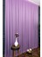 Taç Lila Düz Renk, 1/3 Sık Pile Tül Perde Tek Kanat - 100 x 270 cm 5