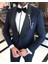 İtalyan kesim slim fit şal yaka ceket pantolon damatlık set lacivert T9183 2