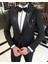 Italyan Kesim Slim Fit Sivri Yaka Ceket Pantolon Damatlık Set Siyah T9193 2