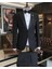 Italyan Kesim Slim Fit Sivri Yaka Ceket Pantolon Damatlık Set Siyah T9193 5