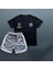 Yeni Sezon Trend Psg Baskılı Forma Kumaş Tshirt- Forma Kumaş Şort 2'li 1