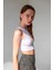 Beyaz Fitilli Süper Crop Halter Yaka Örme Atlet 4