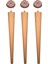 3'lü Ahşap Ayak 41 cm Konik Sehpa Ayağı-Sandalye-Tabure-Masa Ayağı Çap:4,6cm UZUNLUK:41CM 3301000000443 1