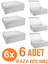 Yegge 6 Adet Set Baza Ve Çekyat Tipi Kutu Duvarlı Kalın Hurç 50 x 40 x 19 Baza Altı Hurç Çok Amaçlı Kutu Hurç Yegge Baza 3
