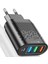 C5 Type-C+3 Usb Port Şarj Adaptörü + C1 Type-C To Type-C 5A/100W Şarj ve Data Kablosu -2mt 3