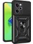 Casestreet Xiaomi Redmi Note 12 Pro 5g Kılıf Sert Silikon Tank Aramid Sürgülü Vega Yüzüklü Siyah 1