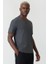 Basic İpek Apreli V Yaka Antrasit Erkek T-Shirt TS22Y22012_D58 1