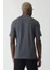 Basic İpek Apreli V Yaka Antrasit Erkek T-Shirt TS22Y22012_D58 2