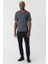 Basic İpek Apreli V Yaka Antrasit Erkek T-Shirt TS22Y22012_D58 5