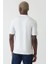 Erkek İpek Apreli Basic V Yaka T-Shirt BEYAZ TS22Y22012_D01 2