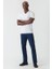 Erkek İpek Apreli Basic V Yaka T-Shirt BEYAZ TS22Y22012_D01 5