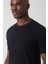 Erkek İpek Apreli Basic Bisiklet Yaka T-Shirt SIYAH TS22Y22011_D99 3