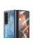 For Samsung Galaxy Z Fold 3 Mermer Desen Deri Desen Cep Telefonu Kılıfları (Yurt Dışından) 4
