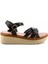 Siyah Leather Kadın Sandalet K05197003703 2