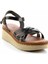 Siyah Leather Kadın Sandalet K05197003703 3