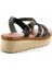 Siyah Leather Kadın Sandalet K05197003703 4