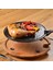 Döküm Ahşap ve Döküm Demir Hot Plate Servis Tahtası 26 cm 2