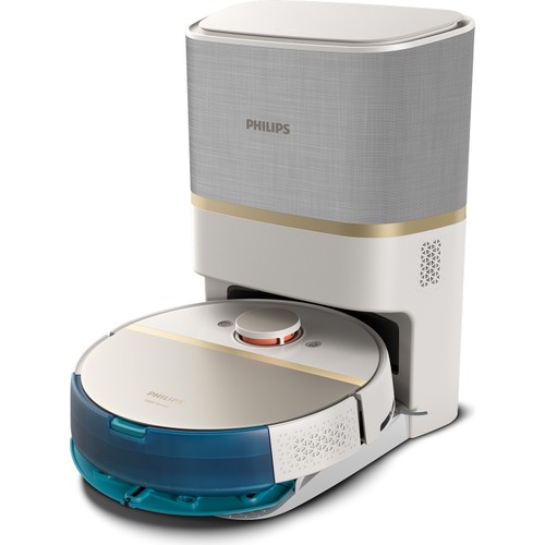 Philips HomeRun 7000 Serisi Aqua Islak-Kuru Robot Süpürge - Otomatik boşaltma istasyonlu - Beyaz & Gold-XU7100/02