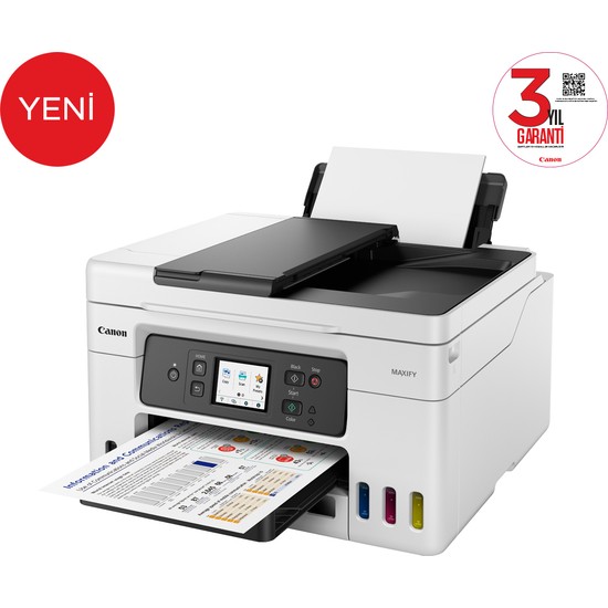 Canon Maxify GX4040 Wi-Fi + Tarayıcı + Fotokopi + Faks Renkli Çok Fonksiyonlu Tanklı Mürekkep Püskürtmeli Yazıcı (Canon Eurasia Garantili)