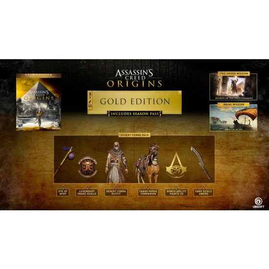 ubisoft assassin s creed origins gold edition uplay pc fiyatı