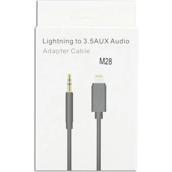 M28 iPhone Aux Kablo - Beyaz