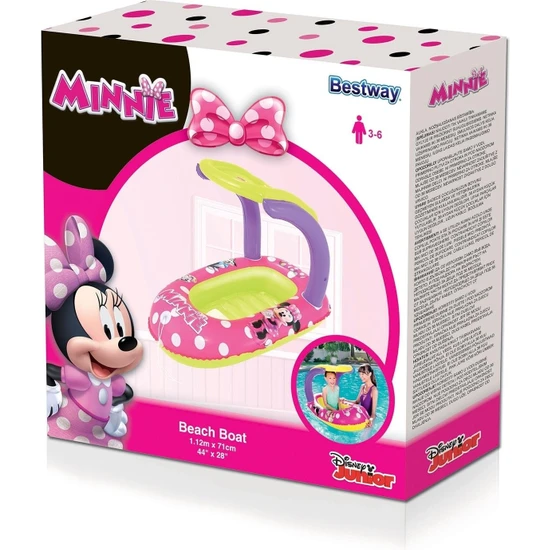 Bestway - Mickey Mouse Minnie Çocuklar Için Şişme Deniz Botu