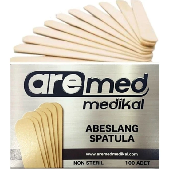 Aremed Spatula Ahşap Dil Basacağı Dil Çubuğu - Ağda Spatulası 100'LÜ