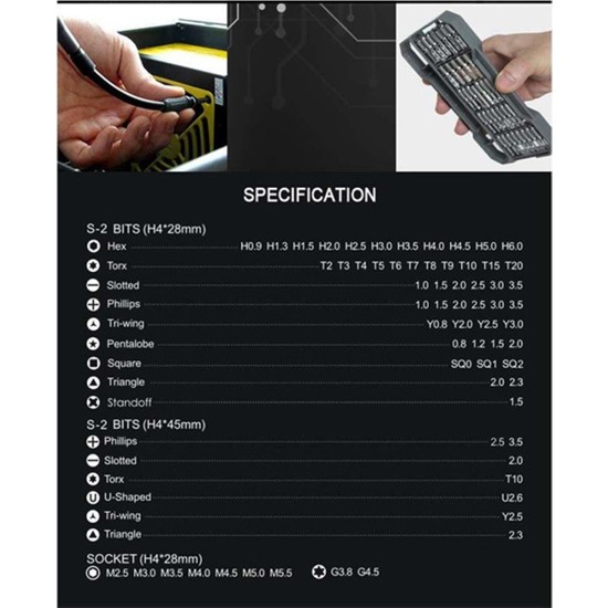 Jakemy JM-8172 73 Parça Çok Fonksiyonlu Hassas Tamir Fiyatı