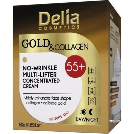 hepsiburada Delia Gold Collagen 55+ No-Wirinkle Kırışık Giderici Gündüz-Gece Kremi hepsiburada Delia Gold Collagen 55+ No-Wirinkle Kırışık Giderici Gündüz-Gece Kremi