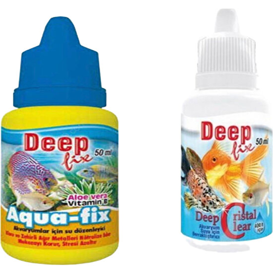 Deep Fix Akvaryum Ilaç ve Bakım Seti / Berraklaştı + Su Düzenleyici
