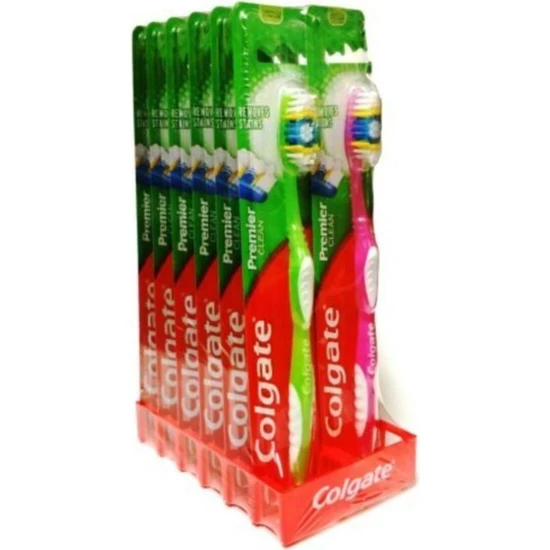 Colgate Premier Clean Orta Diş Fırçası 12'Li Paket Colgate