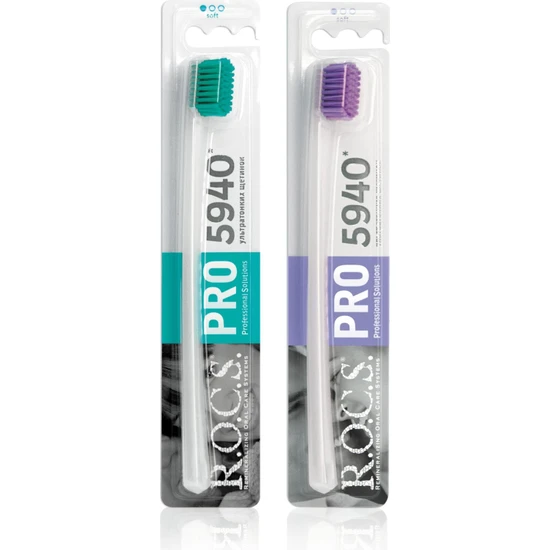 Rocs R.O.C.S. Rocs Pro 5940 Adet Kıl Içeren Soft Diş Fırçası - 2adet