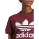 Adidas Bisiklet Yaka Düz Koyu Kırmızı Kadın T-Shirt IB7422 Trefoıl Tee