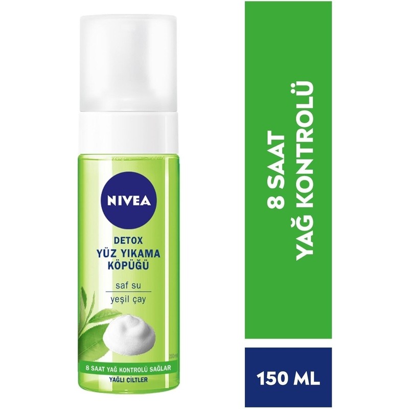 Nivea Süper Detox Yağlı Ciltler Için Yüz Yıkama Köpüğü Yağlı Ciltler 150ML Yüz Temizleme