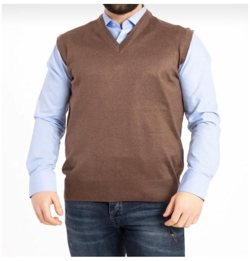 YHE Store Rkek V Yaka Ince Yün Triko Örgü Tüylenmez Baba Süveter görsel 6