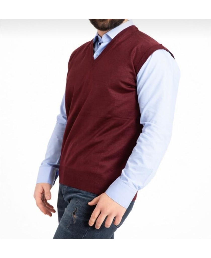 YHE Store Rkek V Yaka Ince Yün Triko Örgü Tüylenmez Baba Süveter görsel 2