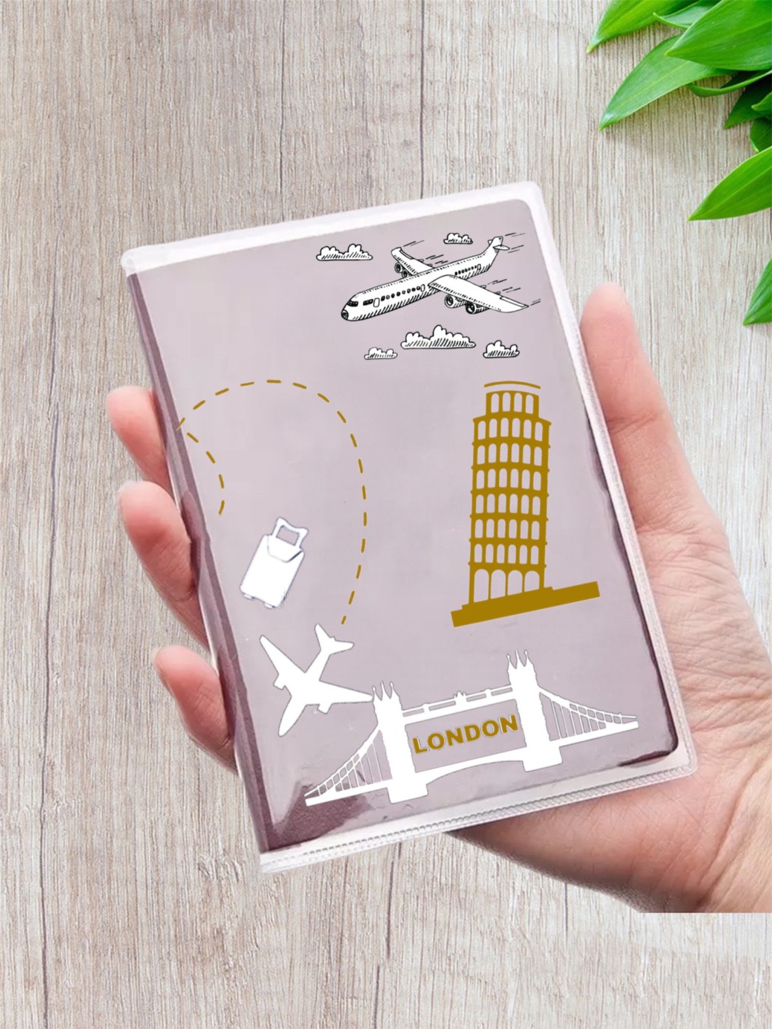 Gempo 3 Adet Preminyum Şeffaf Desenli Pasaport Kabı Pasaport Kılıfı Lüks Pasaportluk görsel 2