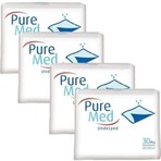 Pure Med 60X90 Köpek Çiş Pedi 30'LU (120 Adet) Hast Altı Koruyucu Bez Premium Kalite