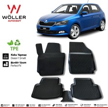 Wöller Skoda Fabia Paspas 2014 2020 Arası 3D Havuzlu Wöller Paspas