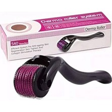 Ayaco Dermaroller Titanyum Uçlu 540 Iğneli Derma Roller 1,0 Mm Iğne Cilt Yüz Vücut Yenileme Masaj Aleti