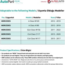 Mercedes W169, A180, W156 için Panoramik Tavan Sunroof Tamir Seti 62.7 cm