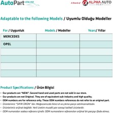 Alpha Auto Part Mercedes Için Arka Perde Tamir Plastik Parçası Klips