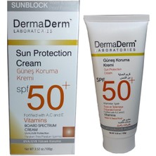 Dermaderm Güneş Koruma Kremi Spf 50+ Faktör Parabensiz Uva /Uvb Yüksek Koruma 100 Gr Dermaderm Güneş Kremi Spf