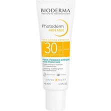 Bioderma Photoderm Akn Mat Karma ve Yağlı Ciltler Için Matlaştırıcı Etkili SPF30 Güneş Koruyucu 40ML