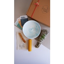 Kyphi Natural Mora Tütsülük ve Enerji Başlangıç Seti : Palo Santo Ağaç Tütsü, Adaçayı Tütsü Demeti, Balmumu Mum