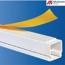 Mutlusan Yapışkan Bantlı Kablo Kanalı 12X12 mm 10 Metre