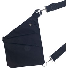 Pandogo Çapraz Çanta Siyah Omuz Çantası 3 Cepli