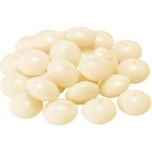 IKEA Natürel Yüzen Mum Ev Dekorasyon Ürünleri Kokusuz 24 Adet Beyaz Renk