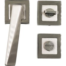 Hira Narin Kapı Kolu Lüx Rozetli Nikel Saten Wc